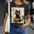 Cat Ramen Graphic Japanese Kawaii Anime Cat T-Shirt Gifts for Her