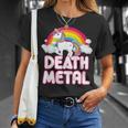 Death Metal Rainbow Unicorn T-Shirt Geschenke für Sie