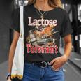 Lactose Tolerance Or Lactose Intolerance Meme T-Shirt Geschenke für Sie