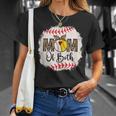 Mothers Ball Mom Of Both Baseball Softball Leopard T-Shirt Gifts for Her