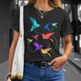 Origami Birds Pleated Kirigami Paper Crane Bird T-Shirt Geschenke für Sie