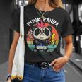 Punk Panda Música Punk Rock Rocker Punker Camiseta unisex Regalos para ella