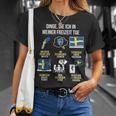 Saying Dinge Die Ich In Der Freizeit Tue Sweden T-Shirt Geschenke für Sie