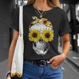 Skull Sunflower Skeleton Bandana Sunflower Skull T-Shirt Geschenke für Sie