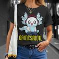 Gamesalotl Gamesolotl Gamer Gaming Axolotl Playsalotl T-Shirt Geschenke für Sie