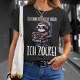 Gaming Ich Kann Dich Nicht Hören Ich Zocke Faultier T-Shirt Geschenke für Sie