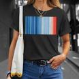 Global Warming Blue Red Stripe Pattern T-Shirt Geschenke für Sie