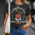 Glühweinaktivist Heben Statt Kleben Glühwein Aktivist T-Shirt Geschenke für Sie