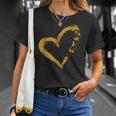 Golden Retriever Gold Dog Heart Shape Golden Dog Lover T-Shirt Gifts for Her Golden Retriever Gold Dog Heart Shape Golden Dog Lover T-Shirt Gifts for Her