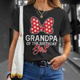 Grandpa Of The Birthday Girl Cute Pink Bow Family Matching T-Shirt Gifts for Her
