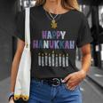 Happy Hanukkah Distressed Hanukkah T-Shirt Geschenke für Sie