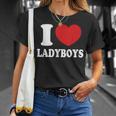 I Heart Love Ladyboys Asia Lover Thailand Ladyboy T-Shirt Gifts for Her