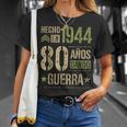 Hecho En 1944 80 Años Guerra Aniversarios Amigos Perfecto Camiseta unisex Regalos para ella