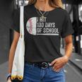 I Hit 100 Days Of School Baseball 100Th Day Of School Boys T-Shirt Gifts for Her