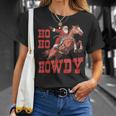 Ho Ho Howdy Santa Riding Horse Western Rodeo Christmas T-Shirt Gifts for Her