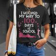 Hooped My Way 100 Days Of School Basketball 100Th Day Girls T-Shirt Gifts for Her
