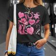 Howdy Valentine Day Western Cowgirl Xoxo Disco Heart Women T-Shirt Gifts for Her