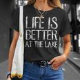 Humoristique Life Is Better At The Lake Manche Longue T-Shirt Cadeaux pour elle