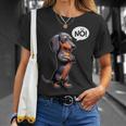 Humorvolle s Für Rauhaardackel Hundebesitzer Dickköpfiger Rauhaardackel Nö Dackel Hund Lustiges Hunde Schwarz U-Ausschnitt Kurzarm S Eu Klein Kind Casual T-Shirt Geschenke für Sie