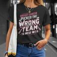 Ice Hockey Breast Cancer Awareness Month Pink Ribbon T-Shirt Gifts for Her