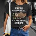 Ich Atme Produktiv Wird Es Heute Nicht Mehr Sloth T-Shirt Geschenke für Sie