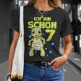 Ich Bin Schon 7 Years Boy Girl Birthday Turtle T-Shirt Geschenke für Sie