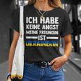 Ich Habe Keine Angst Meine Freundin Ist Ukrainer T-Shirt Geschenke für Sie