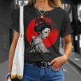 Impresionante Geisha Samurai Pintura Japonesa Tradicional A Camiseta unisex Regalos para ella