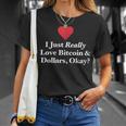 J'aimeraiment Les Bitcoins Et Les Dollars D'accord Trading Amusant T-Shirt Cadeaux pour elle