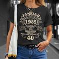 January 1985 40 Years intage 40Th Birthday Man T-Shirt Geschenke für Sie