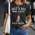 Im Just A Boy Who Loves Belga Malinois Regalo Para Amante De Perros Camiseta unisex Regalos para ella