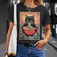 Kawaii Cat Anime Cat Ramen Graphic Japanese T-Shirt Gifts for Her