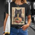 Kawaii Noodles Soup Anime Japanese Ramen Cat Ns Girls T-Shirt Gifts for Her