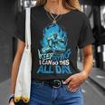 Keep Trying Hockey Sobre Hielo Portero Camiseta unisex Regalos para ella