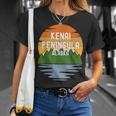 From Kenai Peninsula Borough Alaska Vintage Sunset T-Shirt Gifts for Her