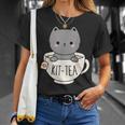 Kit-Tea Cute Kitten In Tea Cup Cat Lover Cat Pun T-Shirt Gifts for Her