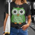 Large Green Owl For Any Owl Fan Vintage Owls T-Shirt Gifts for Her