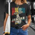 Legendary Since 9Th January 1985 Birthday 911985 T-Shirt Geschenke für Sie