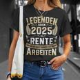 Legends Retirement 2025 Long Work For Pensioners In Retirement T-Shirt Geschenke für Sie