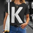 Letter K T-Shirt Geschenke für Sie