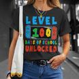 Level 100 Days Of School Unlocked 100 Days Of School Gamer T-Shirt Gifts for Her