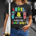 Level 8 Freigeschaltet Fantastisch Seit Dem 8 Geburtstagon Gaming 2017 T-Shirt Geschenke für Sie