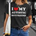 I Love My Autistic Boyfriend Love My Autistic Friend T-Shirt Geschenke für Sie