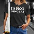 I Love Hot Gingers St Patrick's Day T-Shirt Gifts for Her