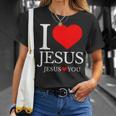 I Love Jesus Jesus Loves You Christian T-Shirt Gifts for Her