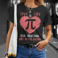 Love Is Like Pi Valentines Math Teacher Pi Day T-Shirt Gifts for Her