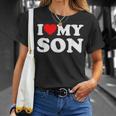 I Love My Son Heart T-Shirt Geschenke für Sie