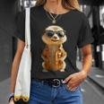 Meerkat With Sunglasses Animal Lovers Cute Surikate T-Shirt Geschenke für Sie