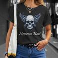 Memento Mori Gothic Skull & Wings T-Shirt Geschenke für Sie