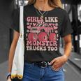 Monster Truck Girls Girls Like Monster Trucks Too Pink T-Shirt Gifts for Her